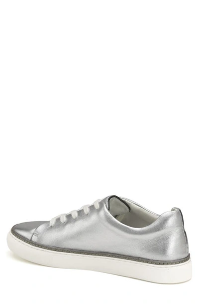 Shop Johnston & Murphy Callie Lace-to-toe Water Resistant Sneaker In Silver Metallic Sheepskin