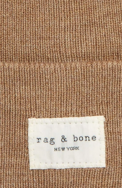 Shop Rag & Bone Icons Addison Wool Blend Beanie In Camel