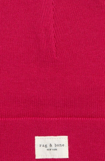 Shop Rag & Bone Icons Addison Wool Blend Beanie In Pink