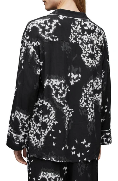Allsaints Safi Orsino Pajama Shirt In Black