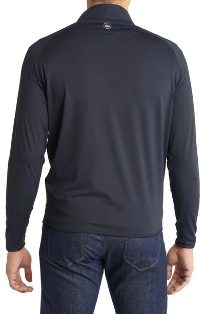 Peter Millar Crafted Stealth Quarter Zip Performance Pullover In Black