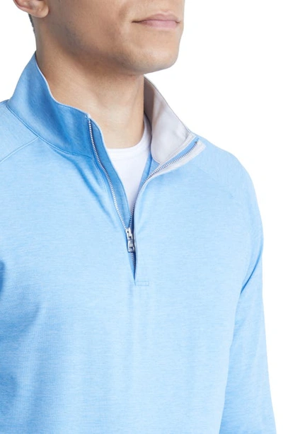 Shop Peter Millar Crafted Stealth Quarter Zip Performance Pullover In Baltic Blue