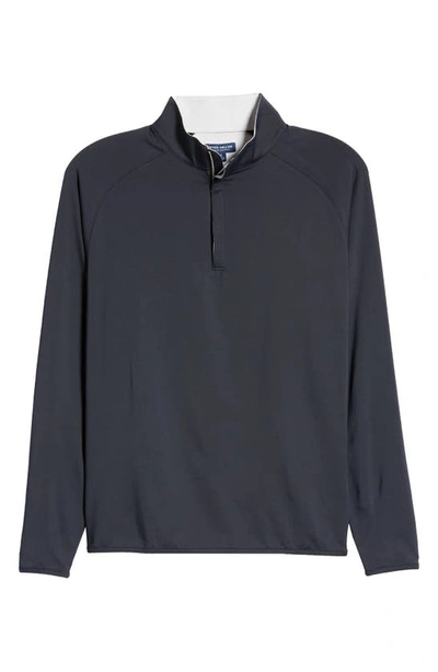 Peter Millar Crafted Stealth Quarter Zip Performance Pullover In Black