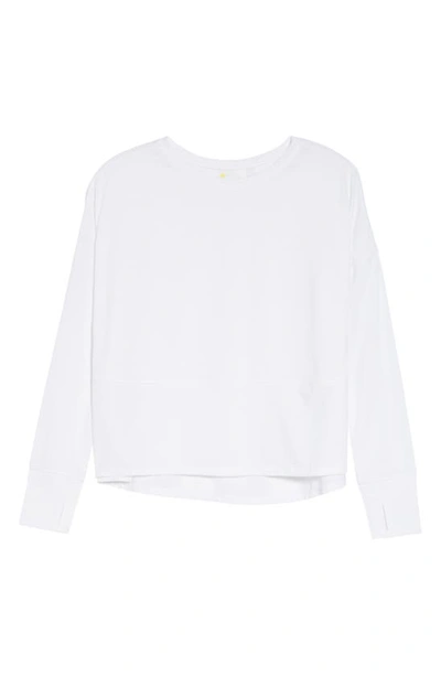 Shop Zella Full Range Long Sleeve T-shirt In White