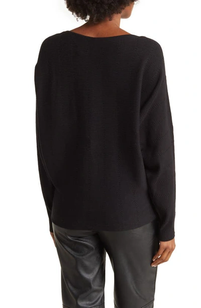 Shop Cyrus Yummy Yam Pointelle Dolman Sleeve Sweater In Black