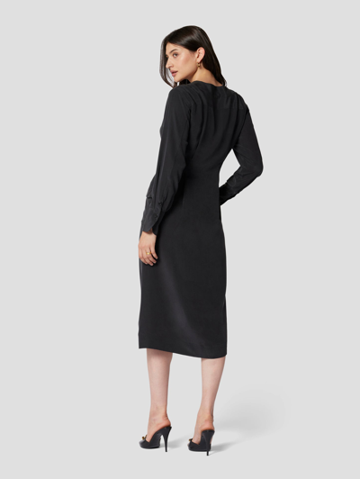 Shop Equipment Teodora Silk Dress In True Black
