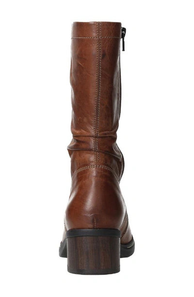 Wolky Edmonton Water Resistant Boot In Cognac Softy Wax Leather