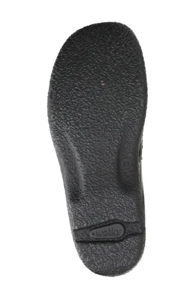 Wolky Roll Slide Mule In Black Printed Leather