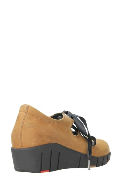 Shop Wolky Boston Wedge In Camel Quebeck Nubuck