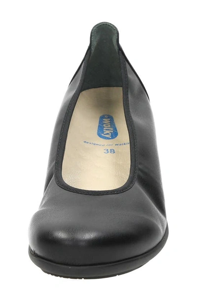 Shop Wolky Duncan F2f Flat In Black Biocare Stretch Leather