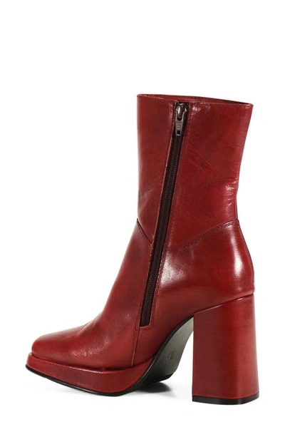 Shop Diba True Mont Pilier Platform Bootie In Cherry Red