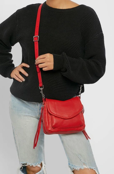 Shop Aimee Kestenberg Mini All For Love Convertible Leather Crossbody Bag In Corvette Red