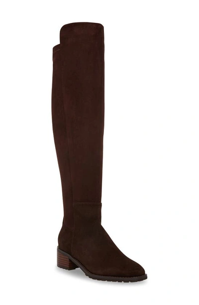 Shop Blondo Sierra Waterproof Over The Knee Boot In Brown Suede