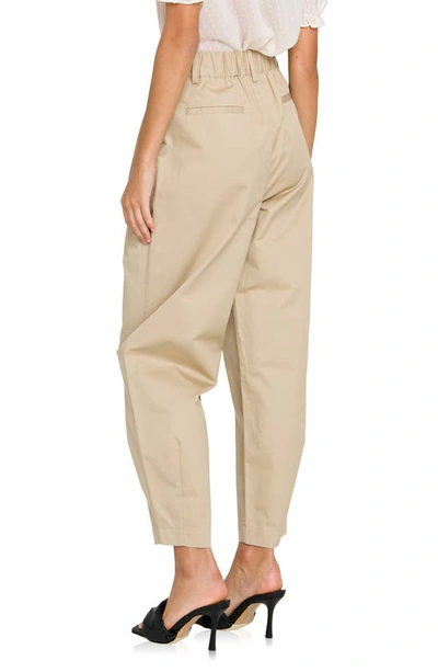 English Factory High Waist Pleated Trousers In Beige