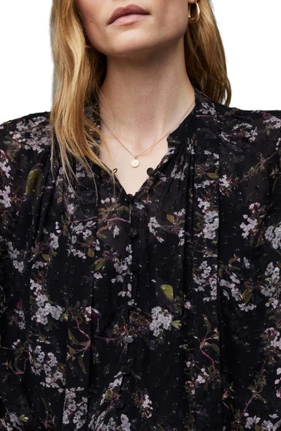 Lara Viola Printed Shirt In Black