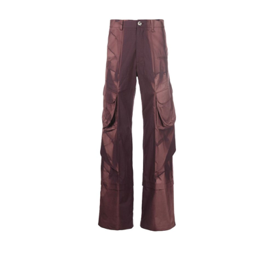 Shop Jiyongkim Sun-bleached Cargo Trousers - Men's - Cotton In Purple