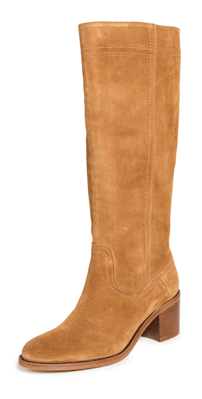 Shop Apc Bottes Felicia Boots In Caramel