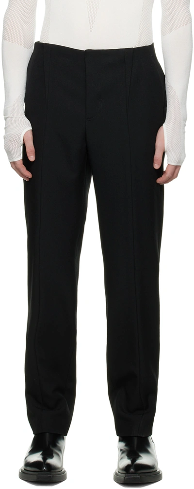 Dion Lee Black Tapered Trousers In Black