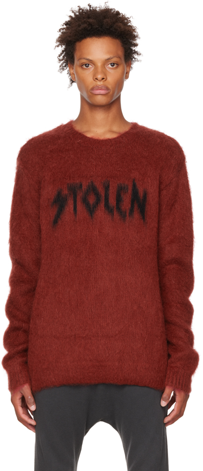 Shop Stolen Girlfriends Club Red Dark Metal Sweater In Berry