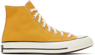 Shop Converse Yellow Chuck 70 High Sneakers In Sunflower/black/egre
