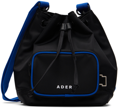 Shop Ader Error Black Nylon Messenger Bag