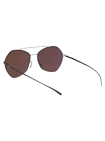 Shop Mykita Sunglasses In 195 E6 Dark Grey Dark Purple Flash
