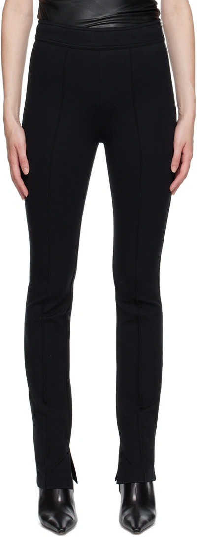 Shop Helmut Lang Black Slit Legging In 001 Black