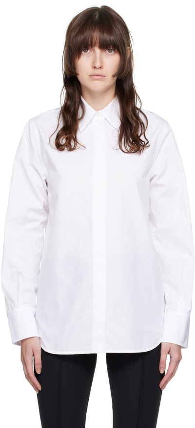 Shop Helmut Lang White Slash Shirt In 100 White