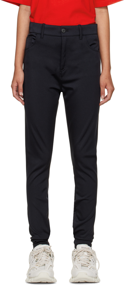 Shop Balenciaga Black Slim-fit Trousers In 1000 Black