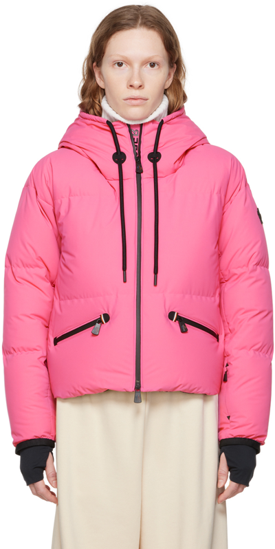 Moncler Grenoble Woman Fuchsia Allesaz Short Down Jacket In Pink 
