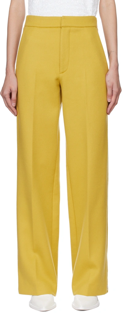 Gauchère Two-tone Stretch Wool Trousers In 7008 Sauterne