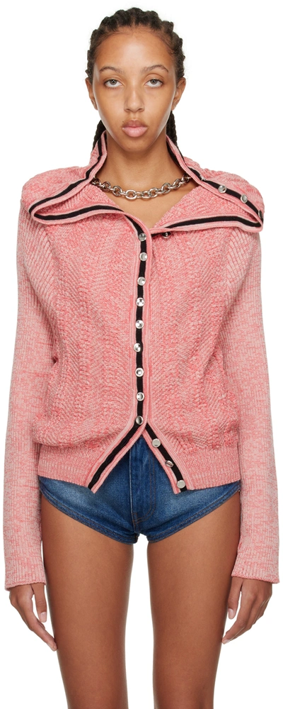 Shop Y/project Pink Classic Ruffle Necklace Cardigan