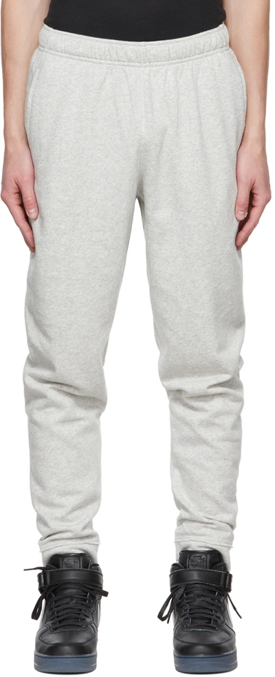 Shop Nike Gray Therma-fit Core Lounge Pants In Grey Heather/iron Gr