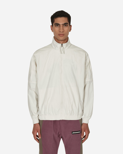 Shop Nike Solo Swoosh Woven Track Jacket White In Multicolor