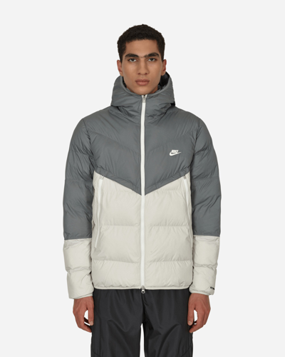 Shop Nike Storm-fit Windrunner Down Jacket Grey In Multicolor