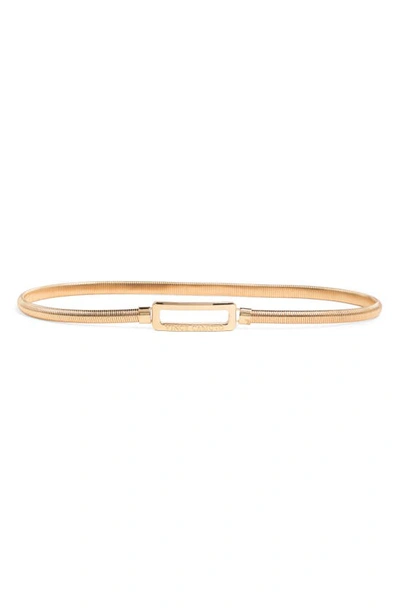 Shop Vince Camuto Rectangle Stretch Metal Belt In Gold