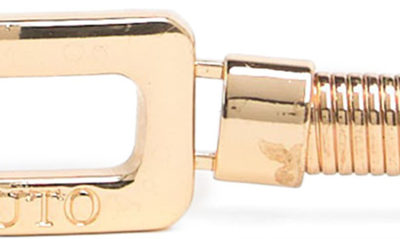 Shop Vince Camuto Rectangle Stretch Metal Belt In Gold