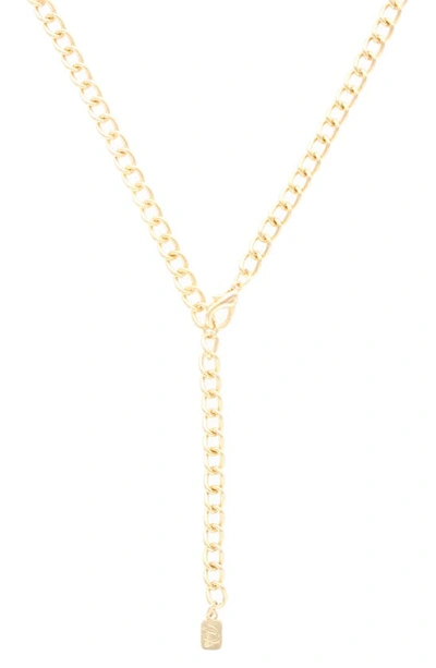 Shop Olivia Welles Carissa Mesh Necklace In Gold / Mint