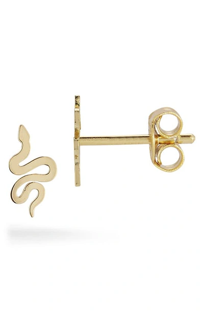 Ember Fine Jewelry 14k Italian Gold Snake Stud Earrings In Gold