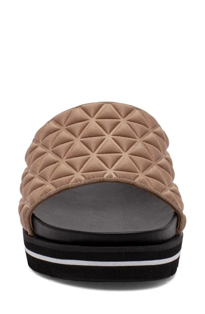 Linea Paolo Leah Slide Sandal In Taupe Fabric