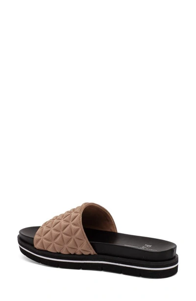 Shop Linea Paolo Leah Slide Sandal In Taupe Fabric