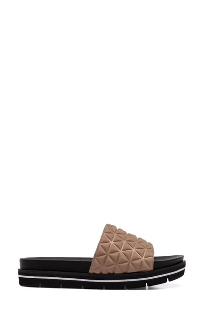 Shop Linea Paolo Leah Slide Sandal In Taupe Fabric