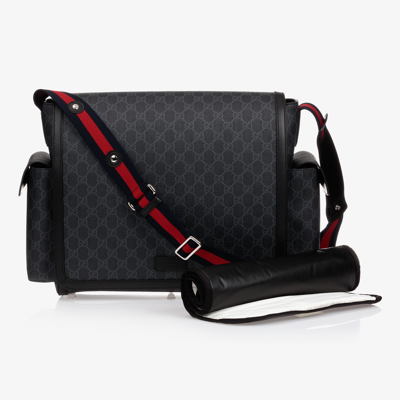 Shop Gucci Black Gg Changing Bag (35cm)