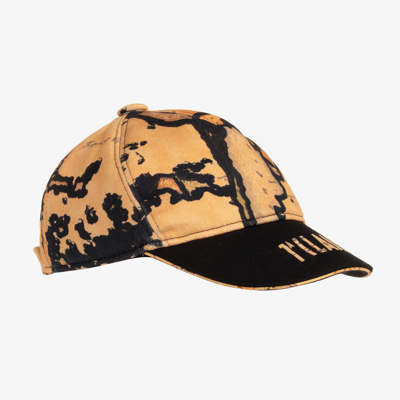 Shop Alviero Martini Boys Black & Beige Geo Map Cap