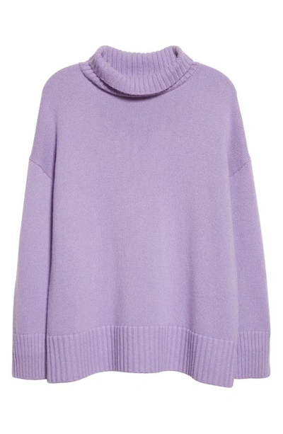 Shop Lafayette 148 Kindcashmere Turtleneck Sweater In Wisteria