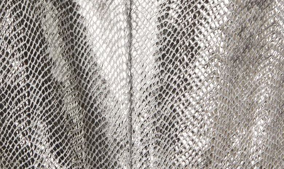 Shop Isabel Marant Rosemaya Metallic Texture Cowl Neck Dress In Silver