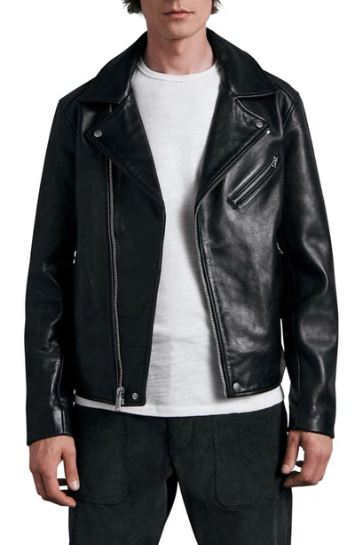 Shop Rag & Bone Buzz Leather Jacket In Black