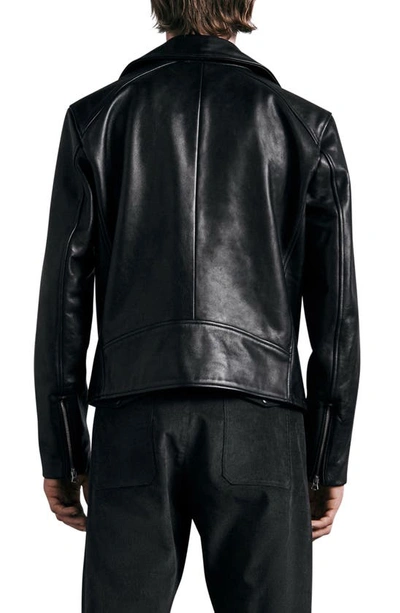 Shop Rag & Bone Buzz Leather Jacket In Black