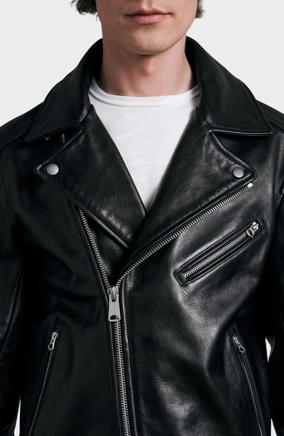 Shop Rag & Bone Buzz Leather Jacket In Black
