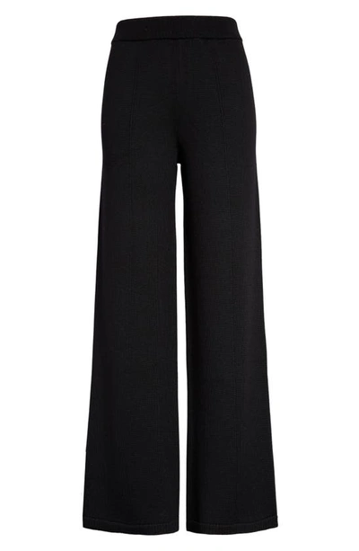 Shop Max Mara Ragtime Wide Leg Knit Pants In Black